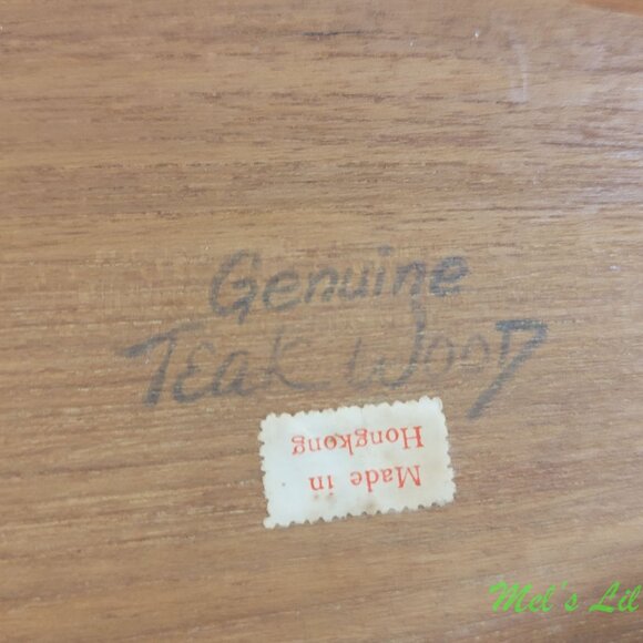 Monkey Pod Teak Wood Serving Tray from Hong Kong - Picture 3 of 3